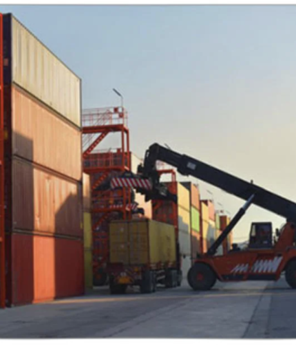 Container Handling Rack Fire Suppression System